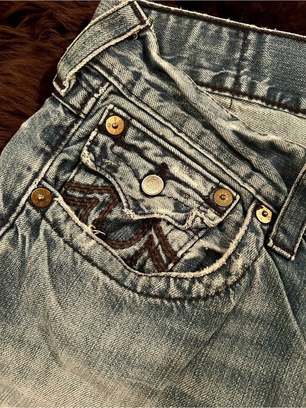 VINTAGE TRUE RELIGION SUPER T STRAIGHT LEG JEANS
